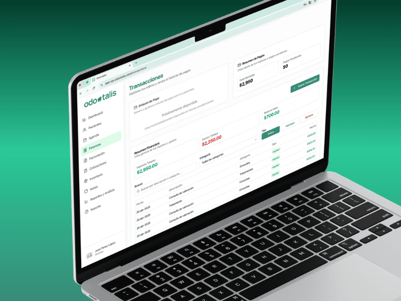 Vista previa de la interfaz de Odontalis